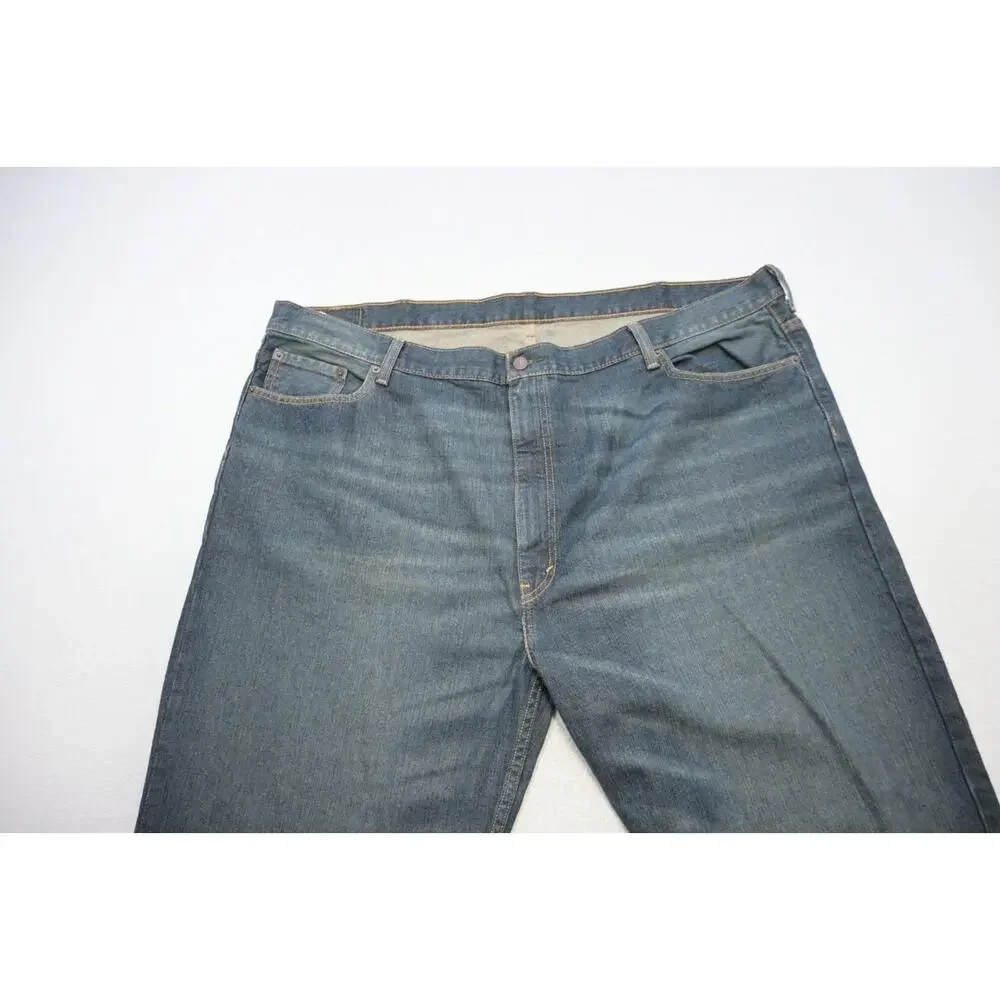 Levi's 550 Relaxed Fit Straight Blue Denim Jeans Rugged Mens Sz 50‎ x 32